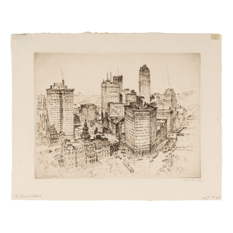 Anton Schutz (German/American, 1984-1977) Six Cityscape Etchings - 4