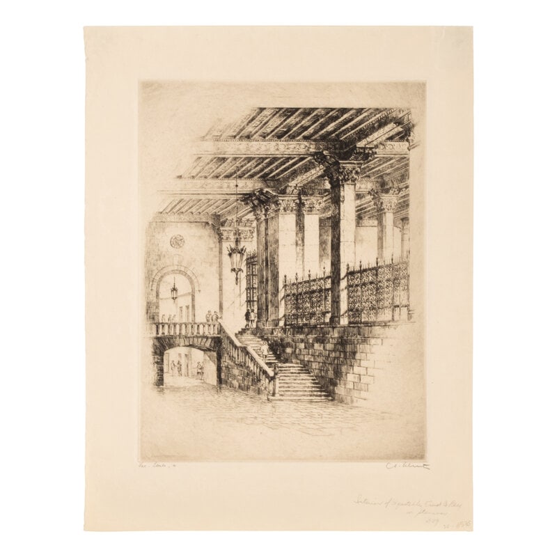 Anton Schutz (German/American, 1984-1977) Six Cityscape Etchings - 5