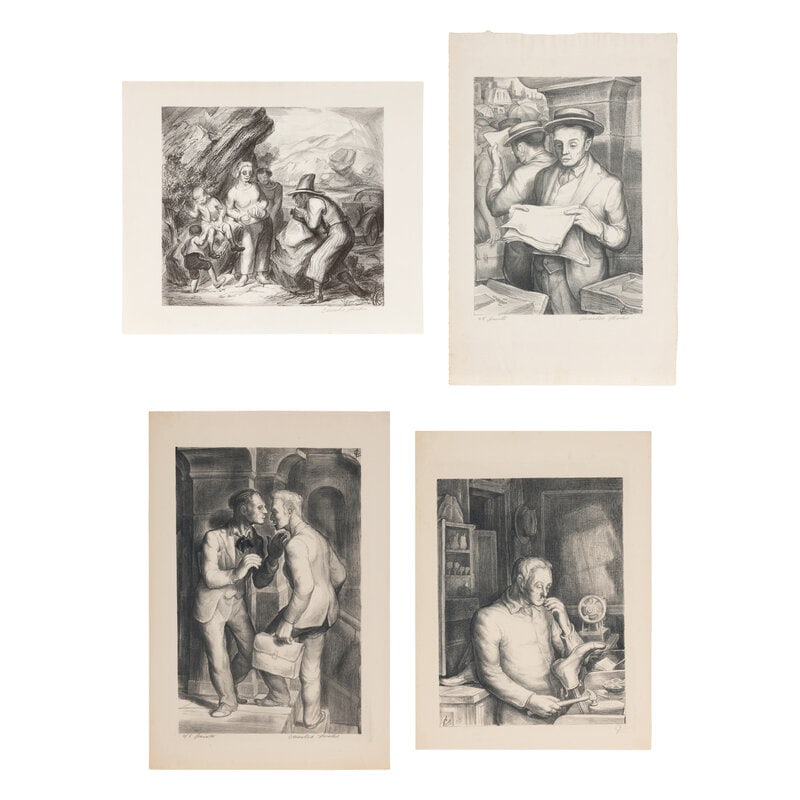 Charles Locke (American, 1899-1983) Four Lithographs (1 of 5)