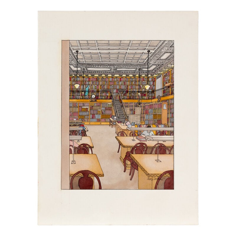 Roxie Munro (American, 20th Century) The New Yorker Magazine Cover From January 9, 1984: Roxie Munro(American, 20th Century)The New Yorker Magazine Cover From January 9, 1984Original Illustration on Artist Board13 7/8 x 10 1/2 inches. This lot is located in Chicago. Size13 7/8 x 10