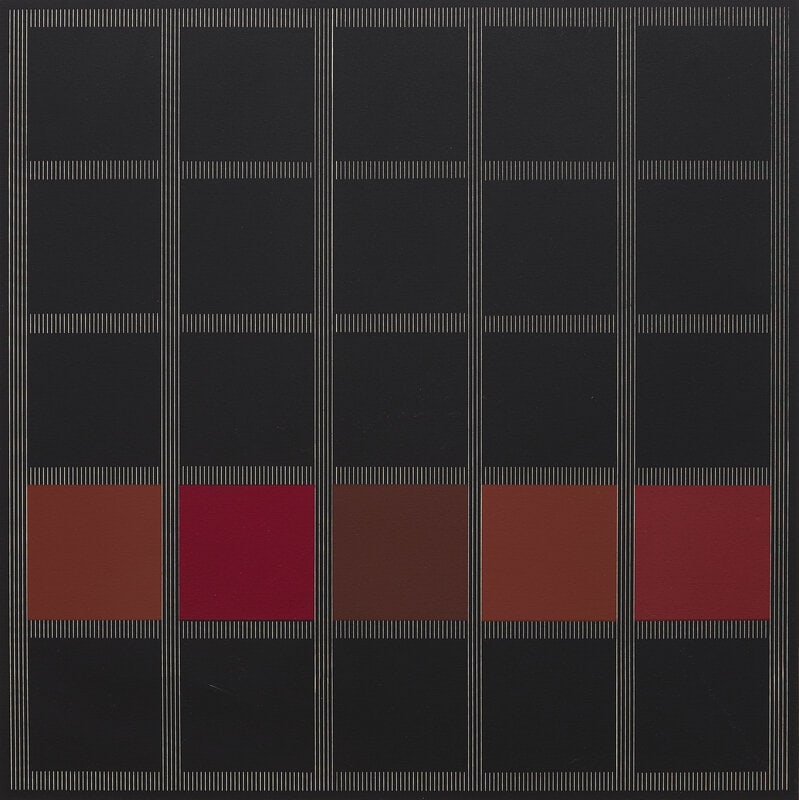 Jesus Rafael Soto (Venezuelan, 1923-2005) Untitled (Red Row), c. 1973 - 2