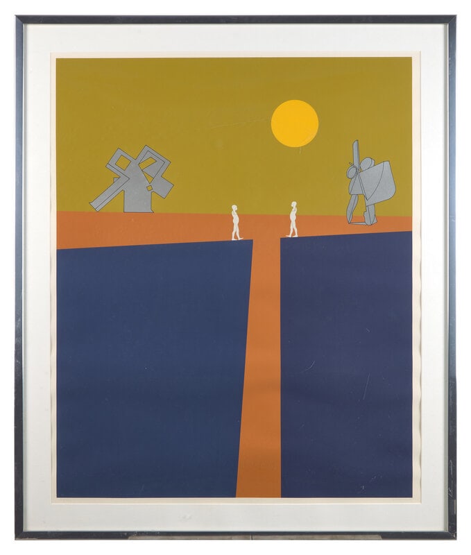 Ernest Tino Trova (American, 1927-2009) Untitled (Two Figures in a Landscape), 1975 (1 of 3)