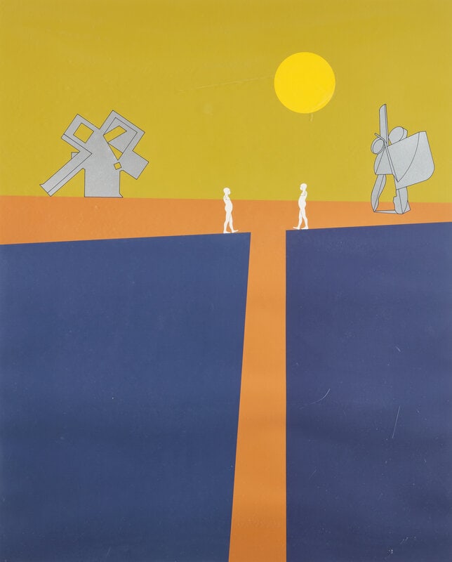 Ernest Tino Trova (American, 1927-2009) Untitled (Two Figures in a Landscape), 1975 - 2