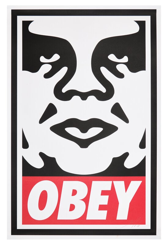 Shepard Fairey (American, b. 1970) Obey – Andre the Giant, 2008: Shepard Fairey (American, b. 1970) Obey – Andre the Giant, 2008 lithograph in colors on paper signed and dated in pencil 38 x 25 inches. Dr. Gary London Revocable Trust This l
