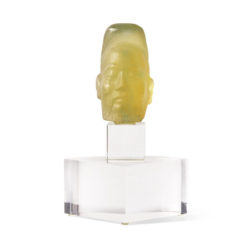 Cernuschi Museum Tao Head Tang Dynast (618-907) Taoist Wiseman (1 of 3)