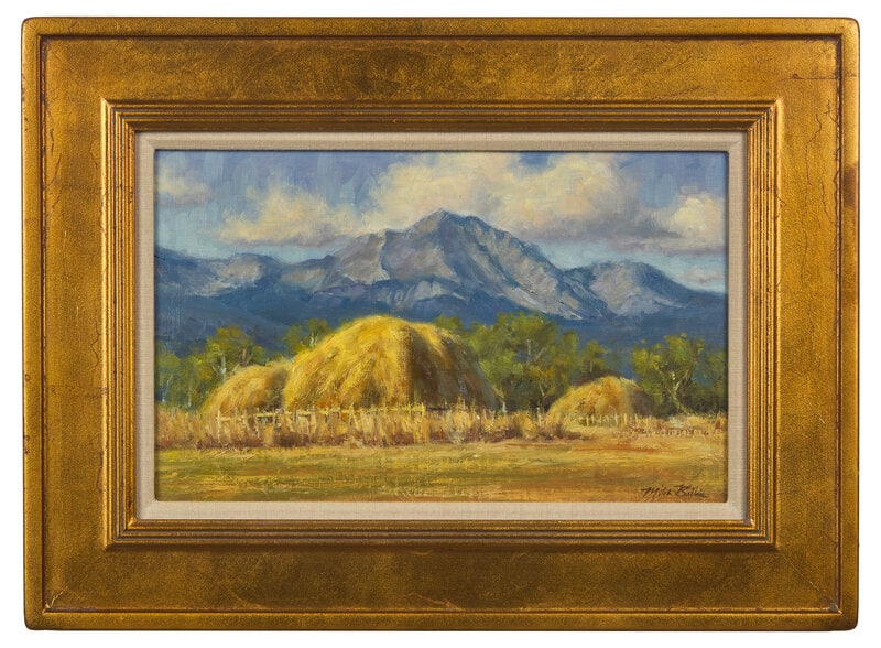 Mitch Billis (American, b. 1937) Big Hole Hay Stacks (1 of 3)