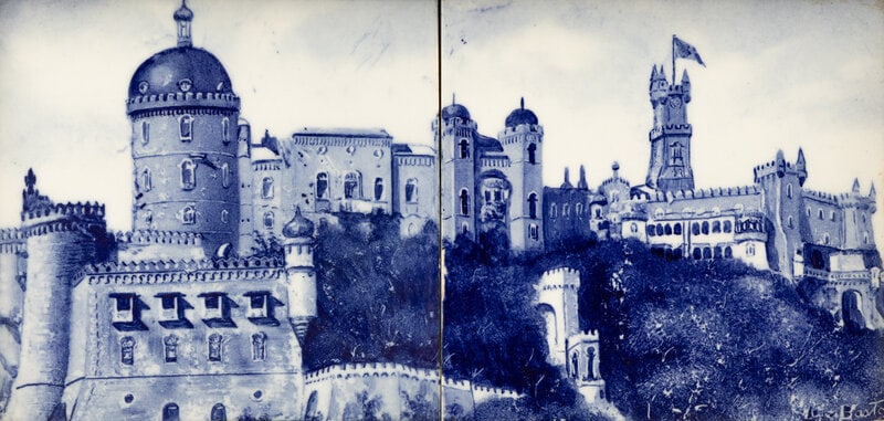 Two Framed Portuguese Azulejo Tile Plaques - 2