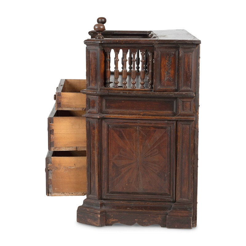 An Italian Baroque Style Walnut Desk - 3