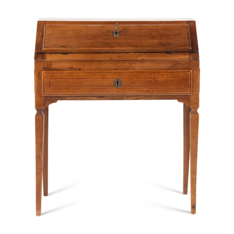 An Italian Walnut Slant-Front Bureau (1 of 2)