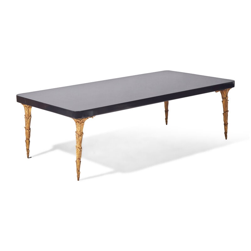 A Black Lacquer and Gilt Bronze Coffee Table  (1 of 2)