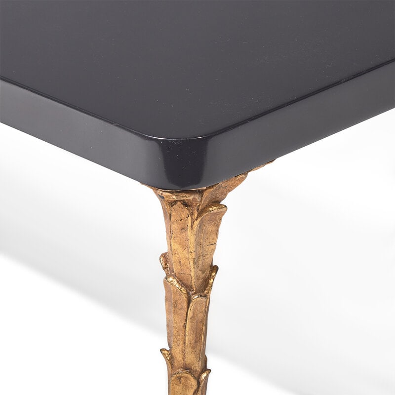 A Black Lacquer and Gilt Bronze Coffee Table  - 2