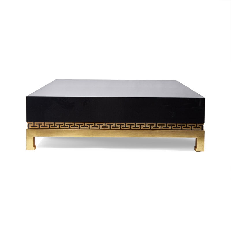 A Neoclassical-Style Lacquer and Giltwood Coffee Table (1 of 2)