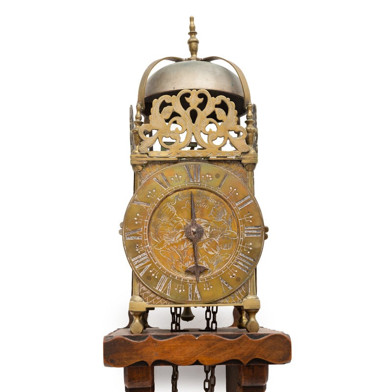 An English Brass Lantern Clock - 2