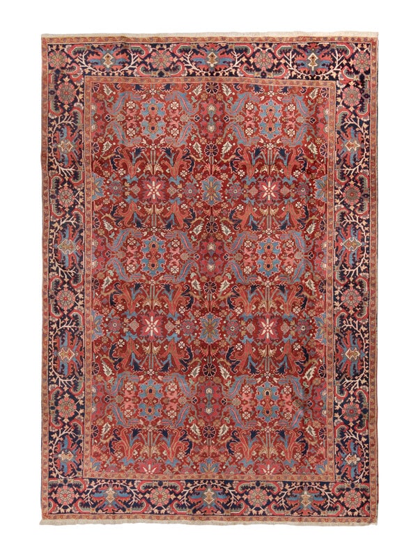 A Heriz Carpet: A Heriz Carpet Mid 20th Century 12 feet 11 inches x 9 feet 9 inches. Property from a Private Family Trust This lot is located in Chicago. ConditionRelatively clean and presentable "showroom"