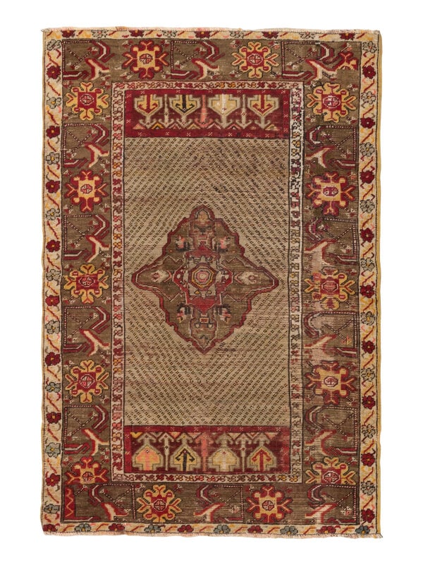 An Anatolian Rug: An Anatolian Rug 5 feet x 3 feet 2 inches. Property from a Private Family Trust This lot is located in Chicago. ConditionSeveral patched areas and worn sections beginning to show the foundation. 