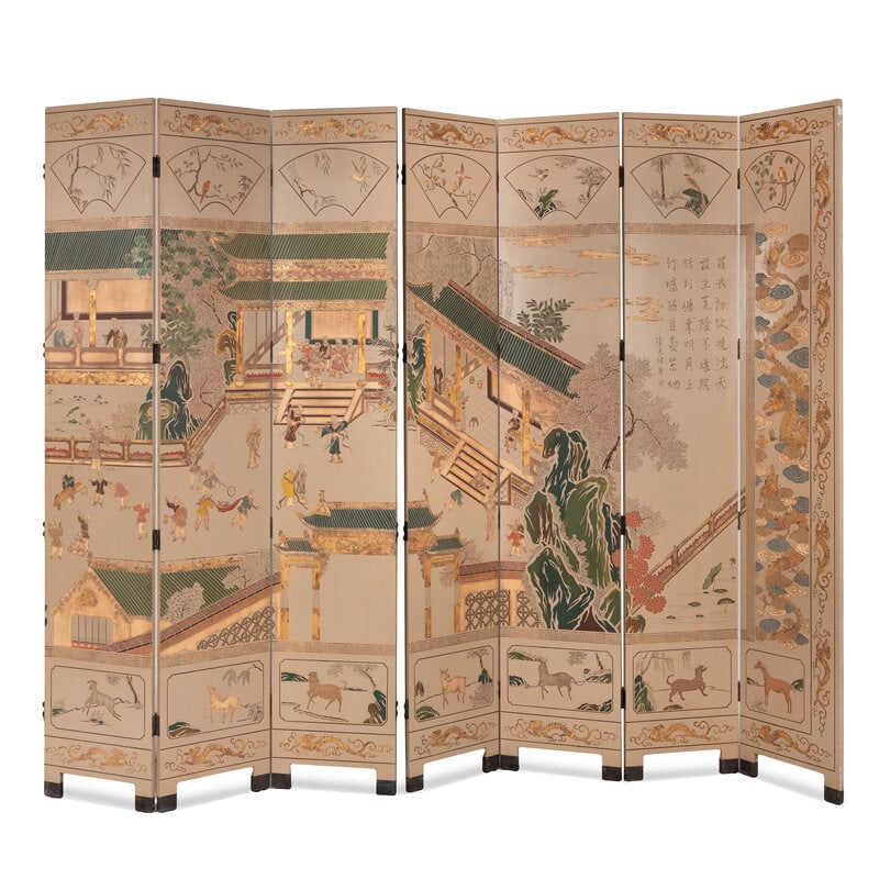 A Chinese Style Twelve-Panel Floor Screen - 3