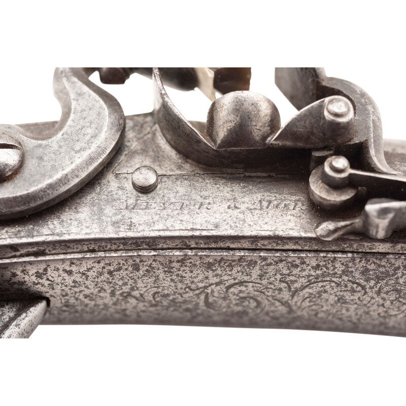 Scottish Steel Scroll Butt Flintlock Pocket Pistol - 3