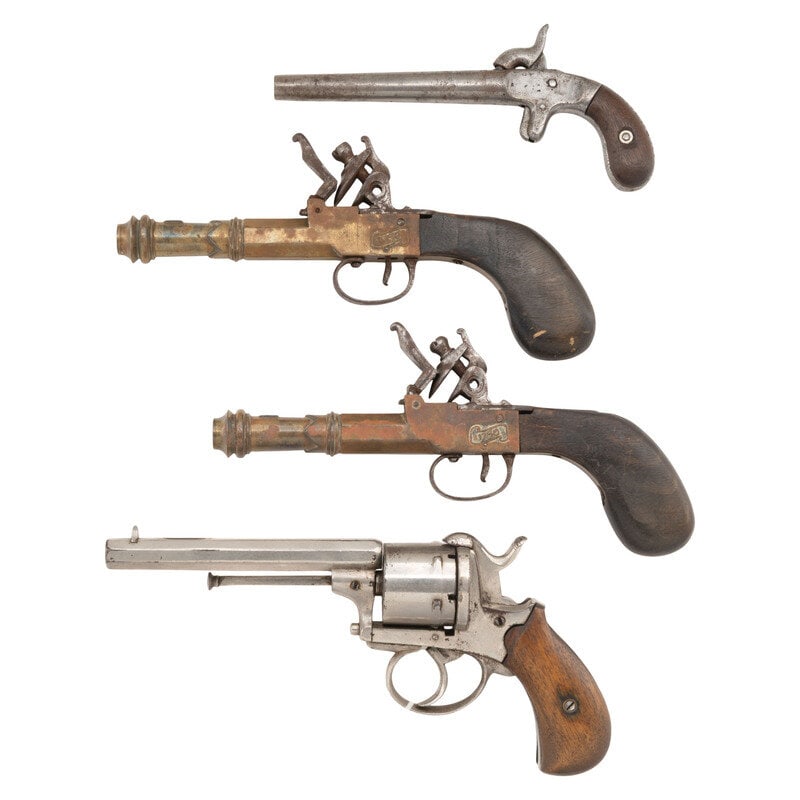 Lot of Four Antique Pistols - 2
