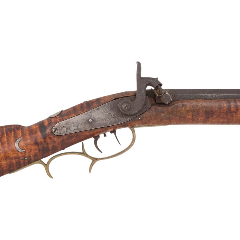T Wilson Marked Half Stock Percussion Rifle - 2
