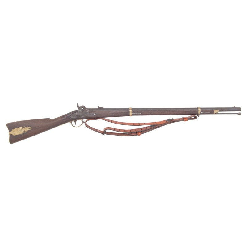 Remington Model 1862 "Zouave" Rifle: Remington Model 1862 "Zouave" Rifle American Civil War .59 caliber. 33" barrel. NSN. Blued finish, brass furniture, walnut stock. Single shot percussion muzzleloading rifle with M1858/61 hybrid rear