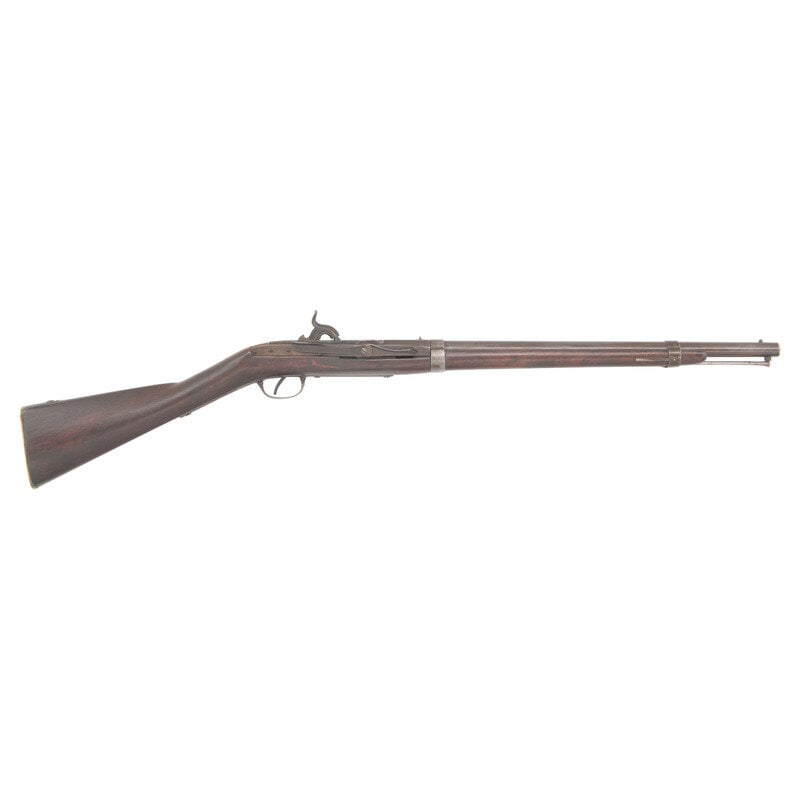 US Model 1843 Hall Carbine by North: US Model 1843 Hall Carbine by North Mexican American War .52 smoothbore. 21" barrel. NSN. Browned and color casehardened finish, walnut stock with two flat barrel bands. Single shot percussion