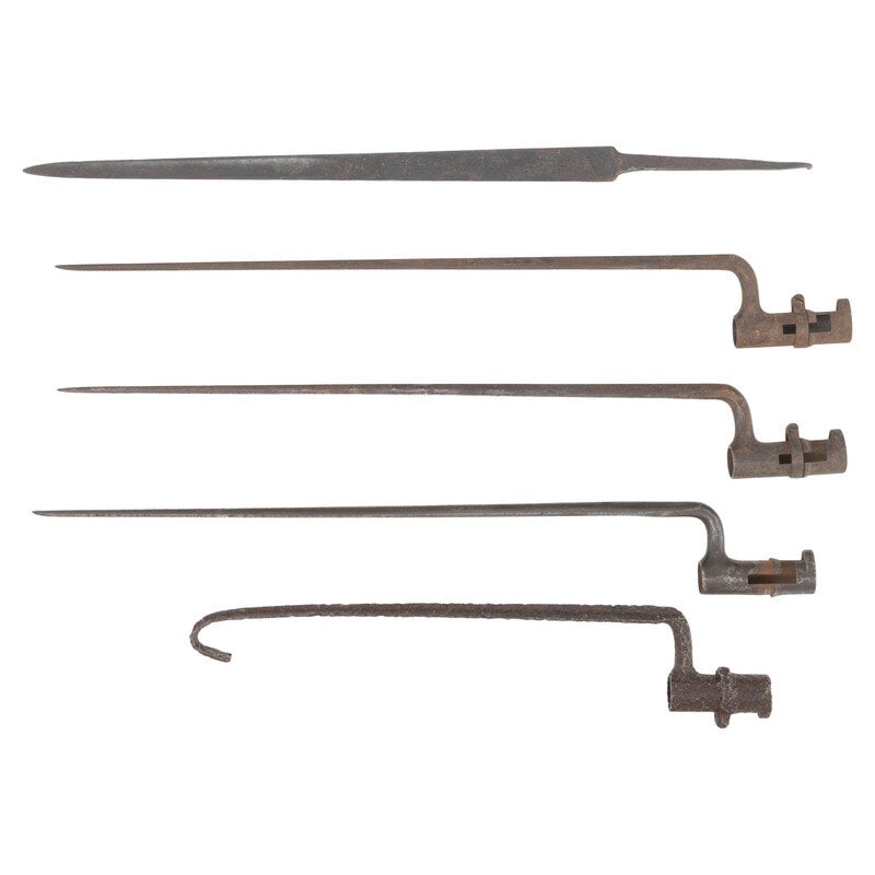 5 Relic US Socket Bayonets including ones altered to Pike and Body Hook - 2