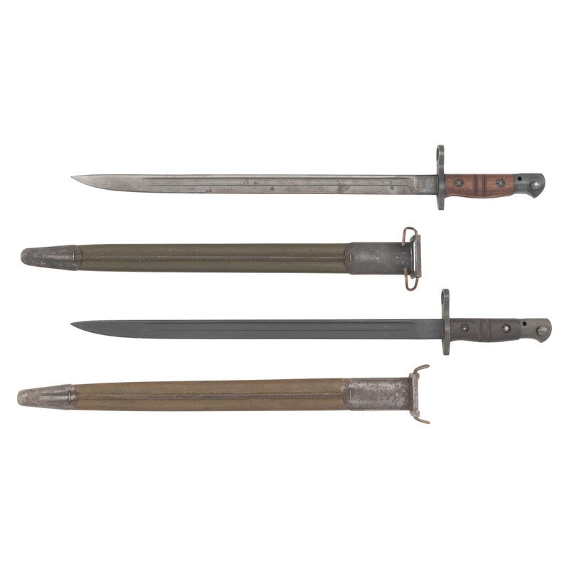 Two Remington M1917 Bayonets & Scabbards - 2