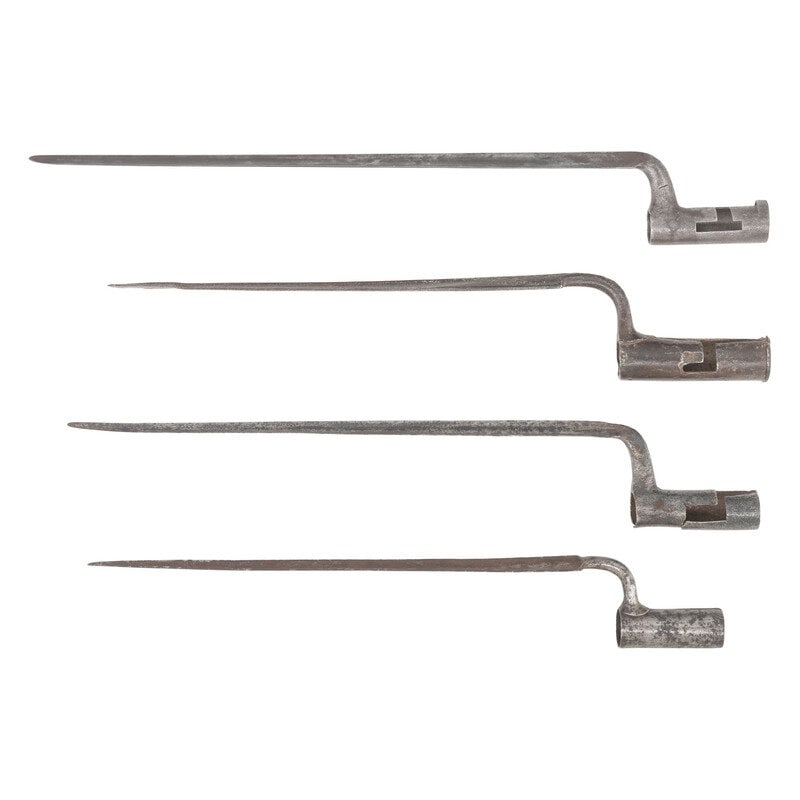Four Early Socket Bayonets, Including a Crude Relic Copy of a Shield Shank Bess and an early Marylan - 2