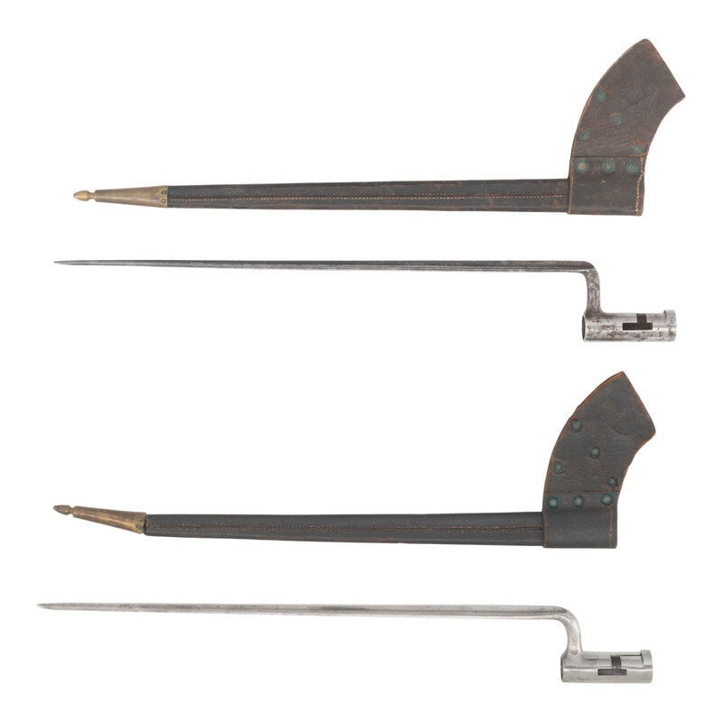 Two US Model 1816 Replacement Socket Bayonets with Scabbards - 2
