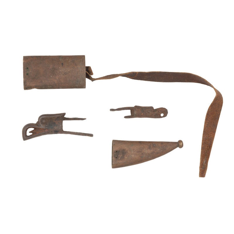 Assorted Dug Relic Condition Eagle Sword Parts and Brass Scabbard Parts (1 of 2)