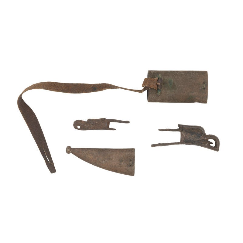 Assorted Dug Relic Condition Eagle Sword Parts and Brass Scabbard Parts - 2