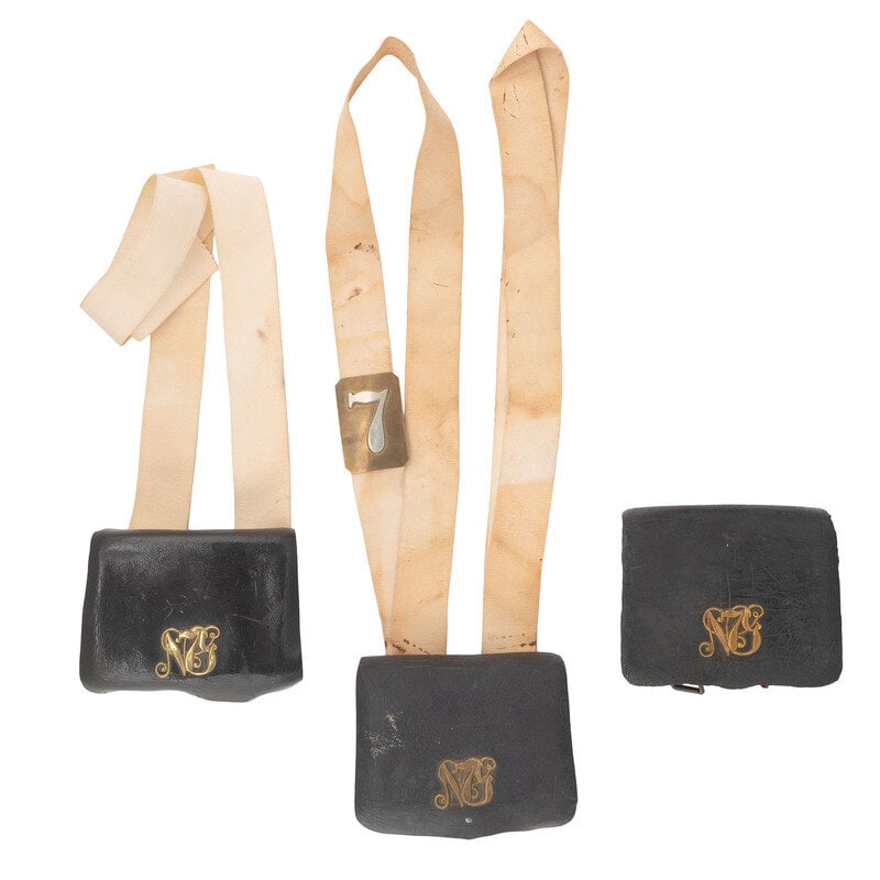 [Militaria] A group of three 7th New York National Guard cartridge boxes.  (1 of 2)