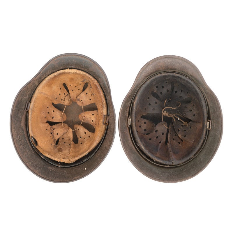 Lot of two WWII German M35 Stahlhelm - 3