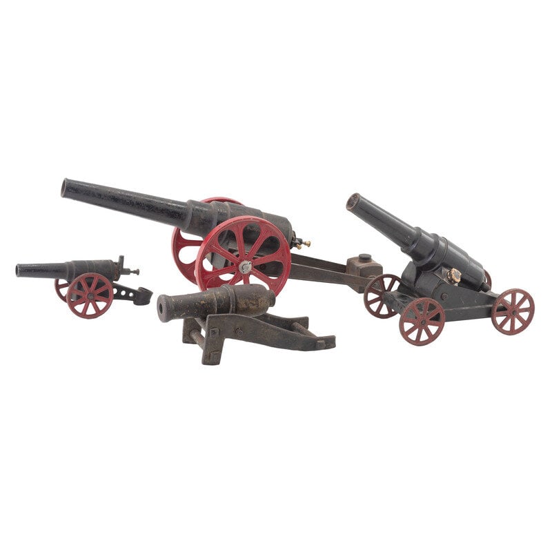 Lot of Four Toy Cannons - 2