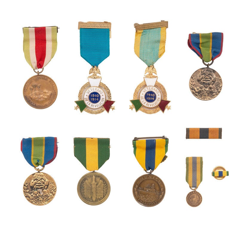 [Militaria] 8 medals for service during the Mexican Border War, incl. Mexican veteran medals.  (1 of 2)