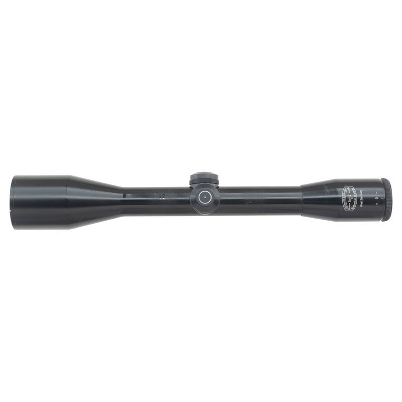 Schmidt & Bender 6x42 Biebertal Wetzlar Scope with 26mm Tube: Schmidt & Bender 6x42 Biebertal Wetzlar Scope with 26mm Tube 12.75" x 1.875". Black painted finish with whitemaker marks reading Schmidt & Bender/6x42xBiebertal Wetzlar/West Germany. Item