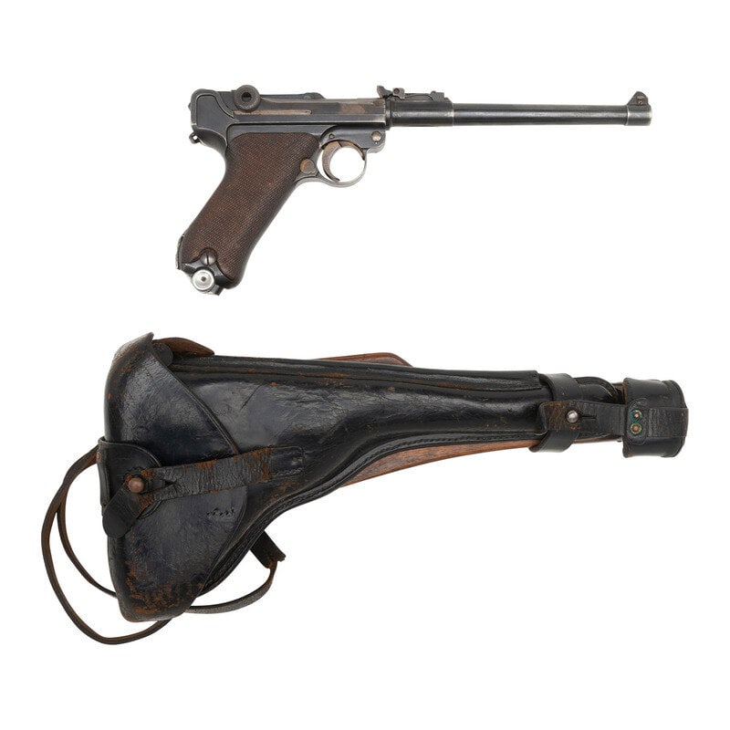 **DWM Artillery Luger Pistol with Matching Shoulder Board/Holster (1 of 3)