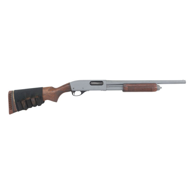 *Remington Model 870 Wing Master 12 Gauge Shotgun: *Remington Model 870 Wing Master 12 Gauge Shotgun 12 Gauge. 18.5" barrel. SN: 1227528V. 2.75" chamber length. Cylinder bore. Gray aftermarket paint finish with blued bolt mounting walnut semi-pistol