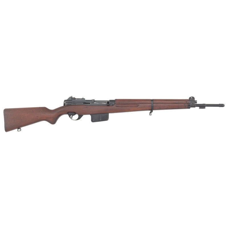 **Fabrique Nationale FN-49 Venezuela Contract: **Fabrique Nationale FN-49 Venezuela Contract 7mm Mauser. 23.2" barrel length. SN: 2221. Blued metal finish mounting walnut semi pistol grip stock with full length upper handguard. Gas operated short