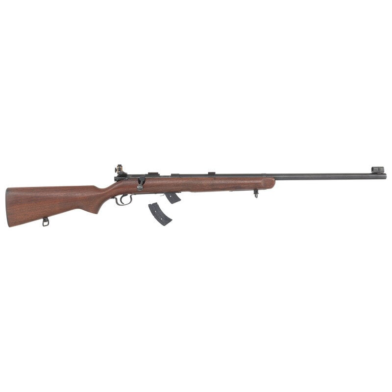 **U.S. Property Marked Stevens Model 416 Rifle: **U.S. Property Marked Stevens Model 416 Rifle .22 LR. 26" barrel length. SN: 206543. Blued finish with walnut semi-pistol grip stock mounting rear aperture and tunnel front sights with casehardened
