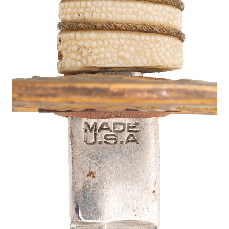 US Model 1852 Naval Officers Sword of WWII US Navy Reserve Lt. JG. L.F. Bassett - 6