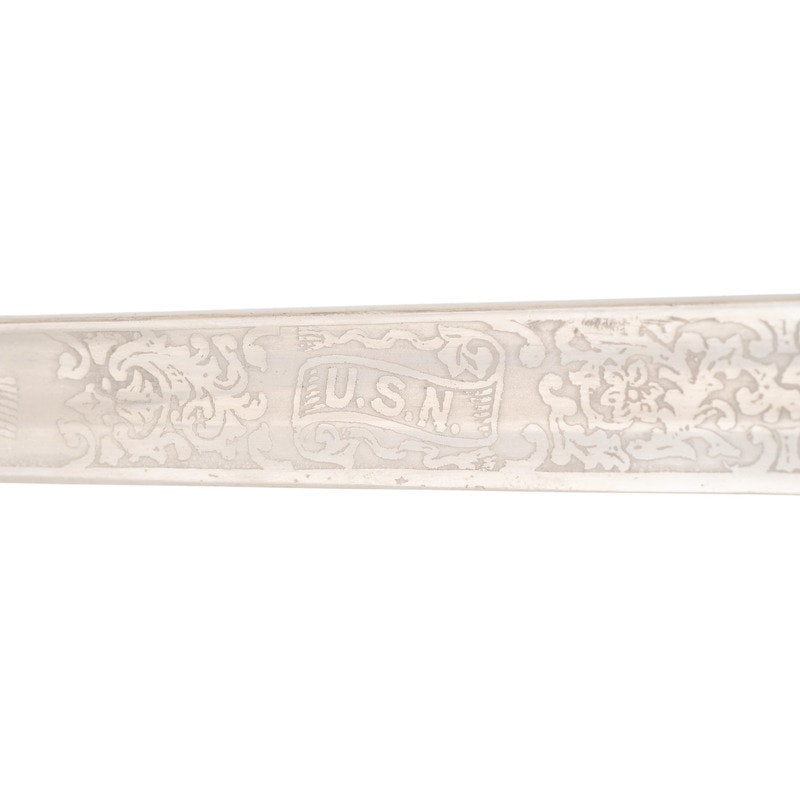US Model 1852 Naval Officers Sword of WWII US Navy Reserve Lt. JG. L.F. Bassett - 8