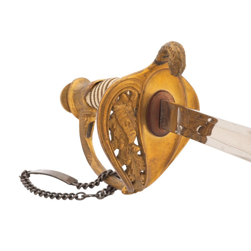 US Model 1852 Naval Officers Sword of WWII US Navy Reserve Lt. JG. L.F. Bassett - 11