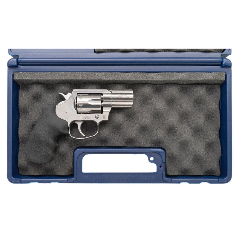 *Colt King Cobra 2" Barrel .357 Mag: *Colt King Cobra 2" Barrel .357 Mag .357 Mag. 2" barrel length. SN: RA279552. Polished stainless steel finish mounting rubberized Colt grip with finger grooves and sights consisting of front post