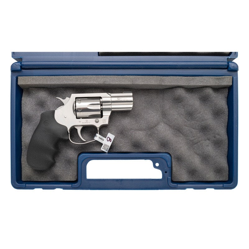 *Colt King Cobra 2" Barrel .357 Mag: *Colt King Cobra 2" Barrel .357 Mag .357 Mag. 2" barrel length. SN: RA295013. Polished stainless steel finish mounting rubberized Colt grip with finger grooves and sights consisting of front post