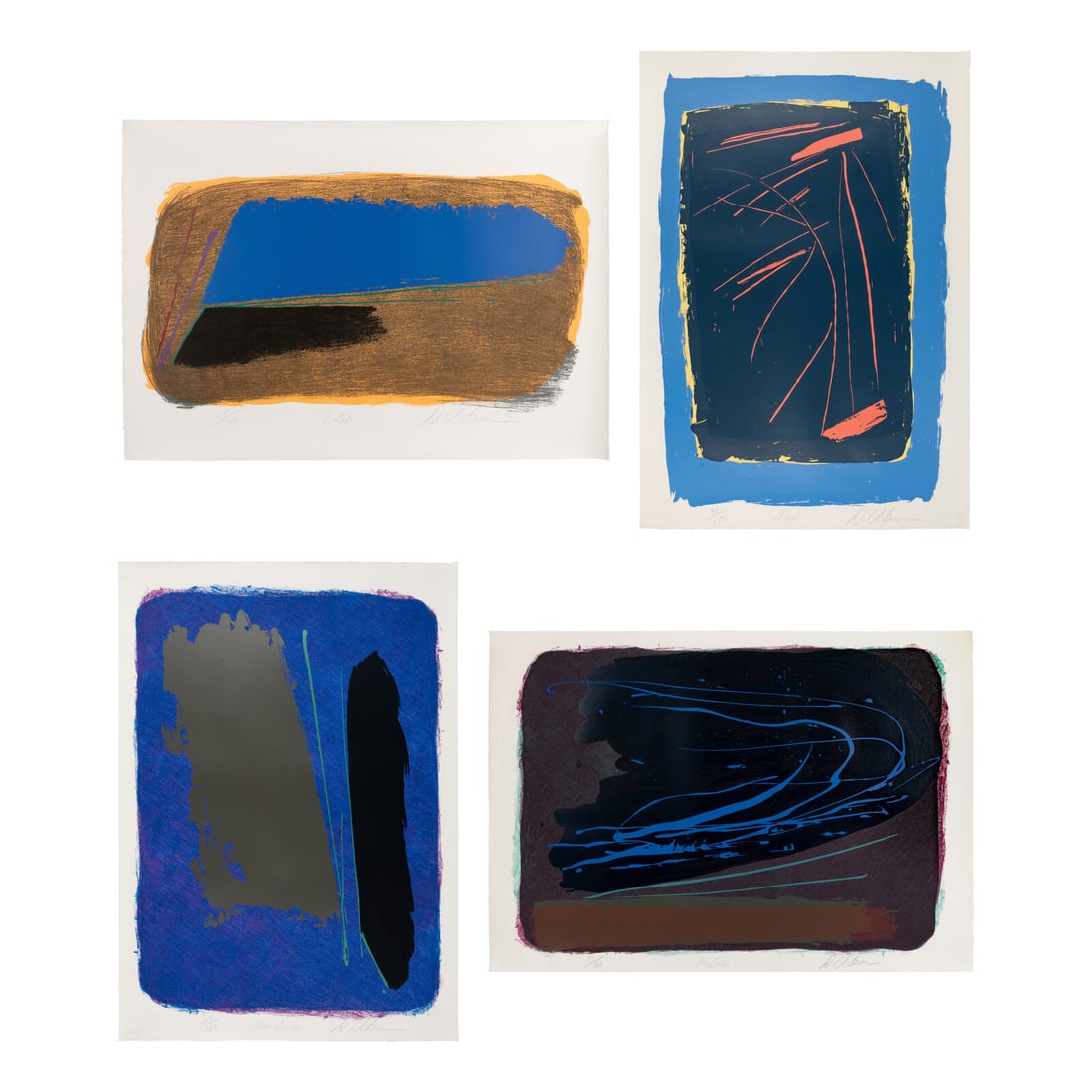 Dan Christensen (American, 1942-2007) Blue Rancho, Latuka, Ring Taboo, and Mojo (four works) (1 of 5)