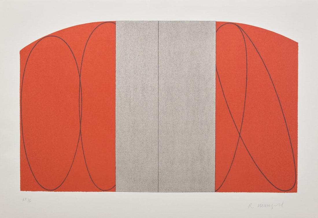 Robert Mangold (American, b. 1937) Untitled (Red/Gray Zone) (Lincoln Center/List Print at the (1 of 3)