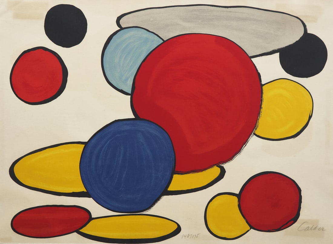 Alexander Calder (American, 1898-1976) Grey Elipse (from Our Unfinished Revolution), 1976 (1 of 3)