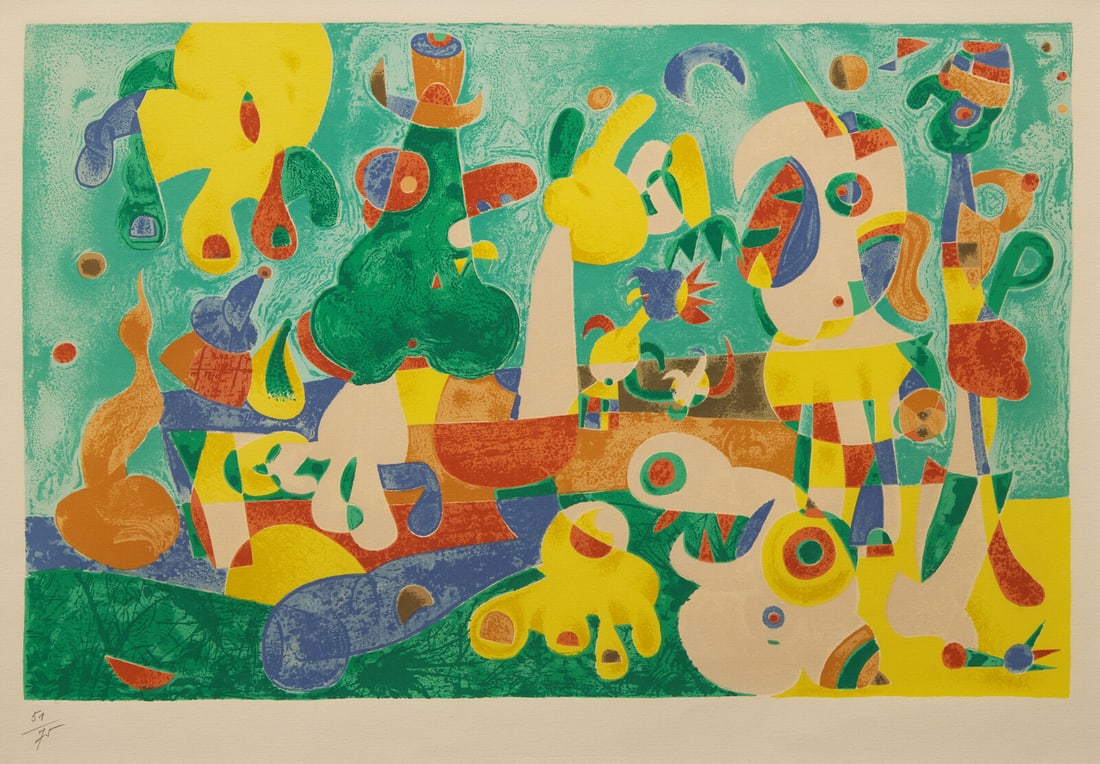 Joan Miró (Spanish, 1893-1983) One Plate from Ubu Roi, 1966 (1 of 3)