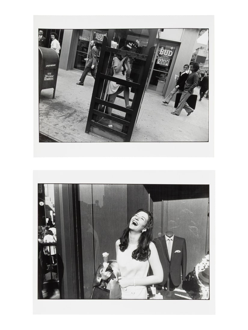 Garry Winogrand (American, 1928–1984) New York (two works from Women are Beautiful); printed: Garry Winogrand (American, 1928–1984) New York (two works from Women are Beautiful); printed 1981 gelatin silver prints each signed and numbered 75/80 in pencil, verso Each: 8 3/4 x 13 inches. P